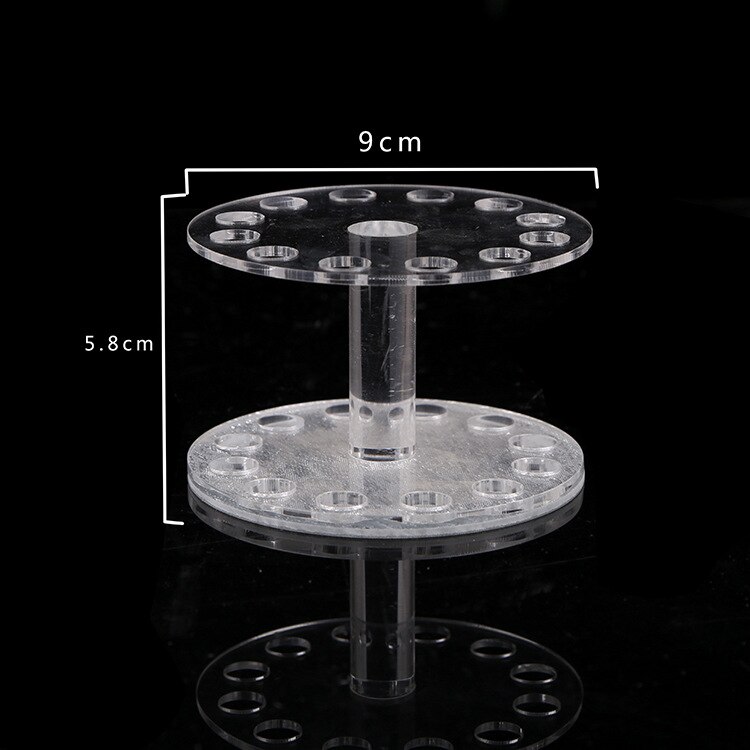 Nail thickening/thin acrylic pen holder gold and silver heart-shaped pen holder round pen holder nail tool: thin silver round