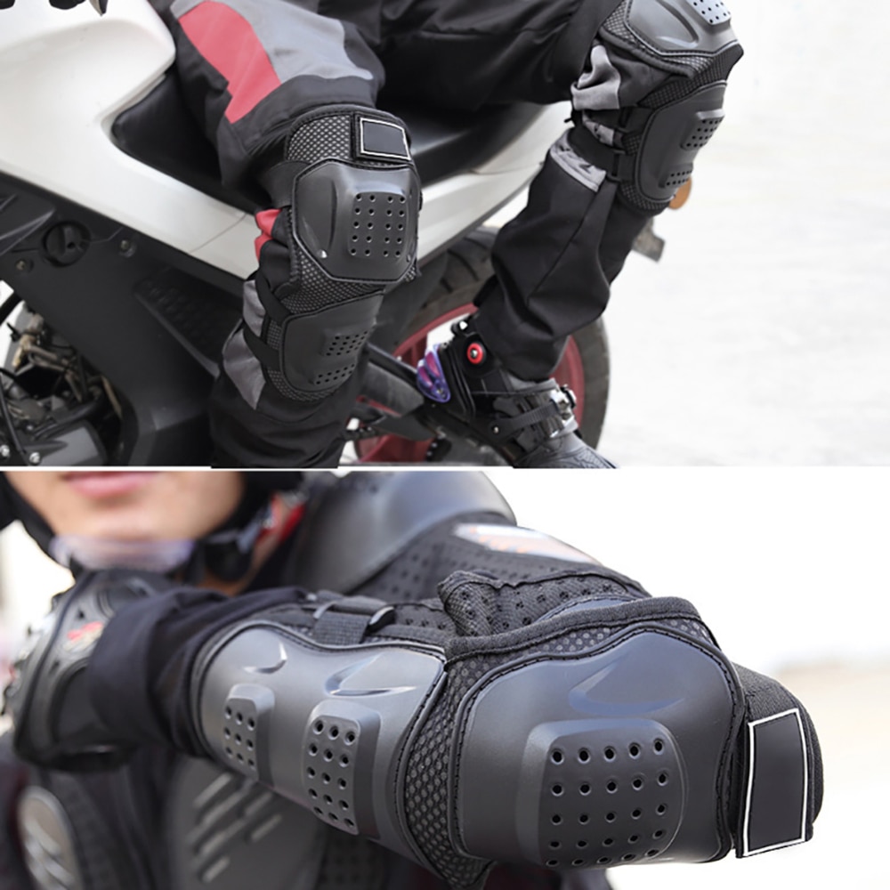 4 Stks/set Motorfiets Kniebeschermers Motocross Knee Guards Motorcycle Bescherming Knie Protector Racing Guards Veiligheid Versnellingen Ras Brace