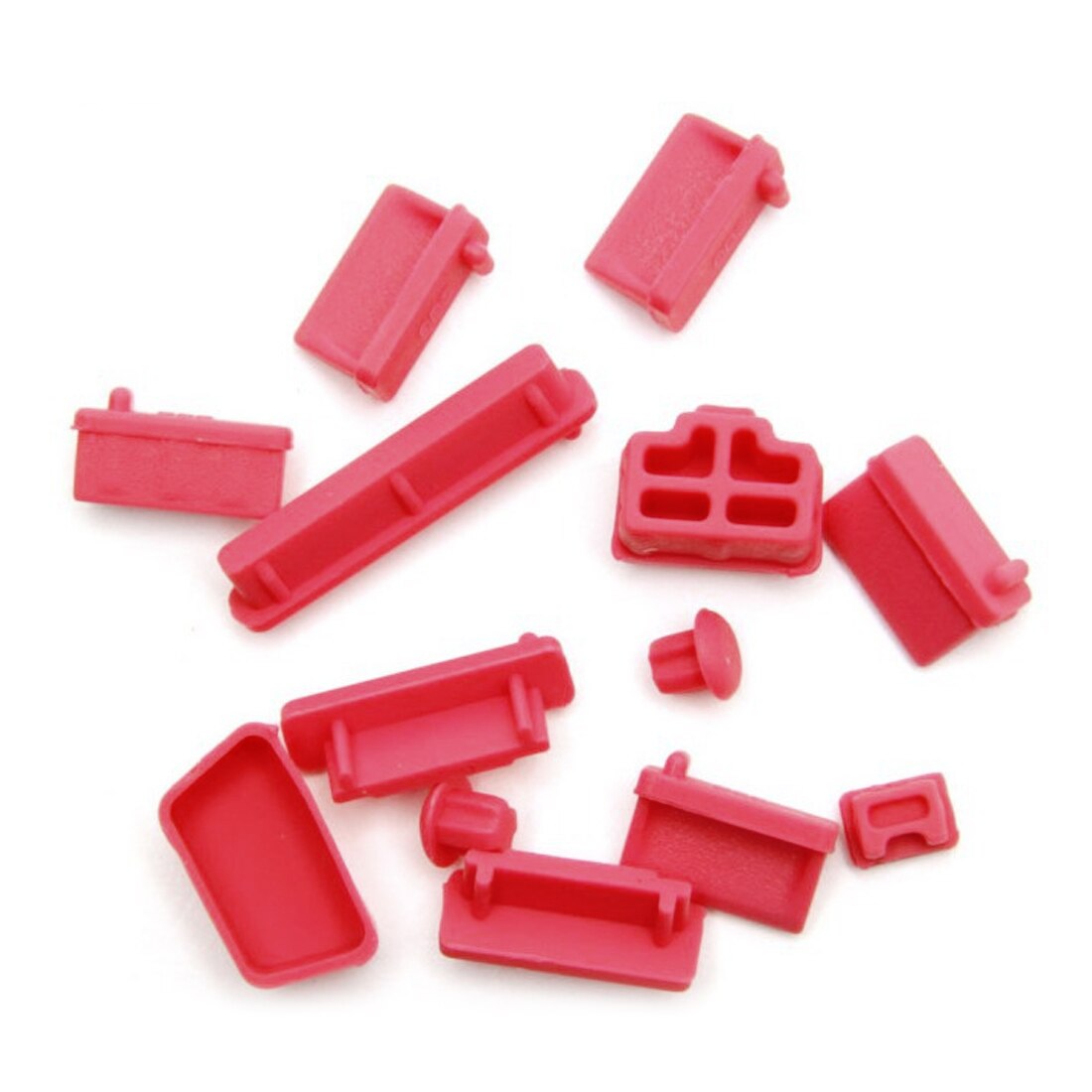 13 sztuk/zestaw silikonowe przeciwkurzowe zatyczka zaślepka uniwersalny pyłoszczelny Port USB interfejs RJ45 pokrywa robić laptopa komputer stancjonarny akcesoria: czerwony