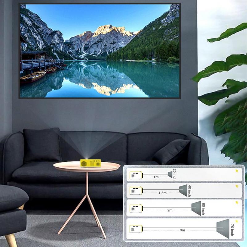 Proyector portátil Mini HD YG300 3D LED para cine en casa, 1080P AV USB SD HDMI proyectores