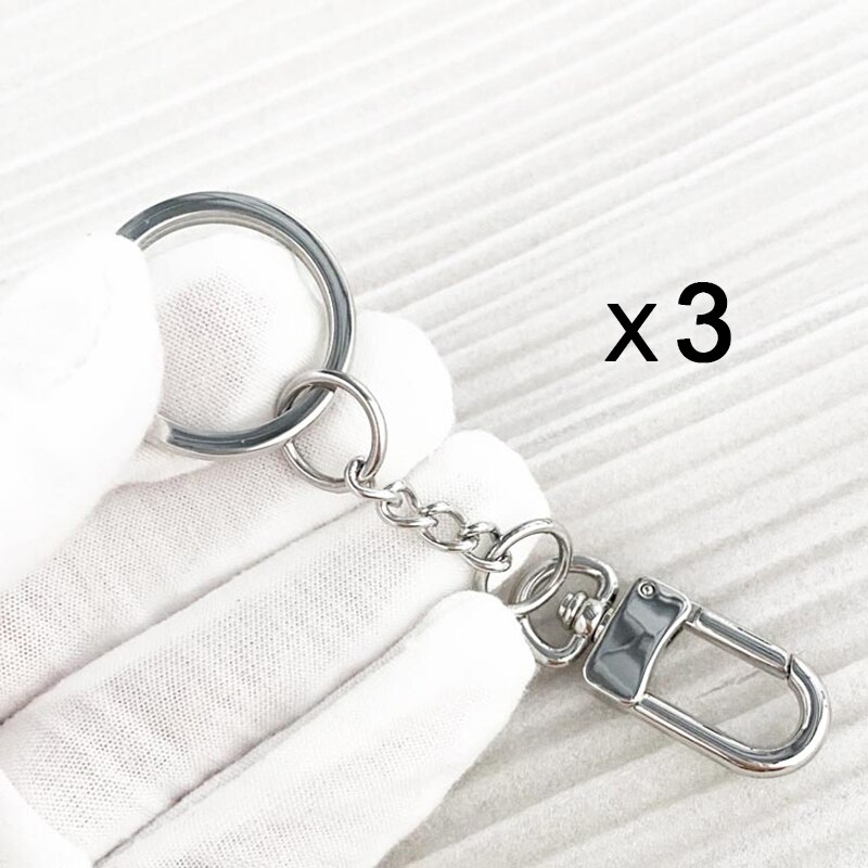 DIY leather craft belt buckle bag ring clip accessories｜DIY leather case\Bag accessories hanging buckle ornament hardware: Silver A X 3