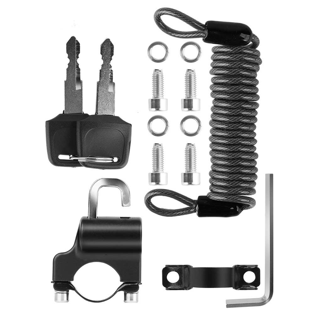 Bicycle Helmet Wire Rope Lock Anti-theft Mountain Bike Cycling Cable Lock Motorcycle Portable Lock Outdoor Bike Rope Padlock