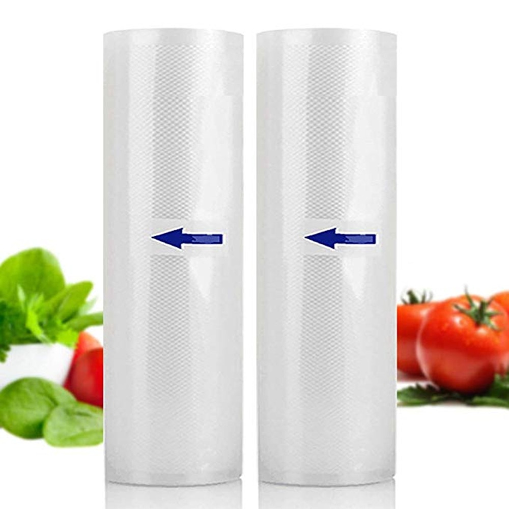 Vakuumförslutningsmaskin automatisk försegling påsar rullar pack  of 2 matsparare förvaringsförsegling en måltid sous vide matlagning torr fuktig lägen