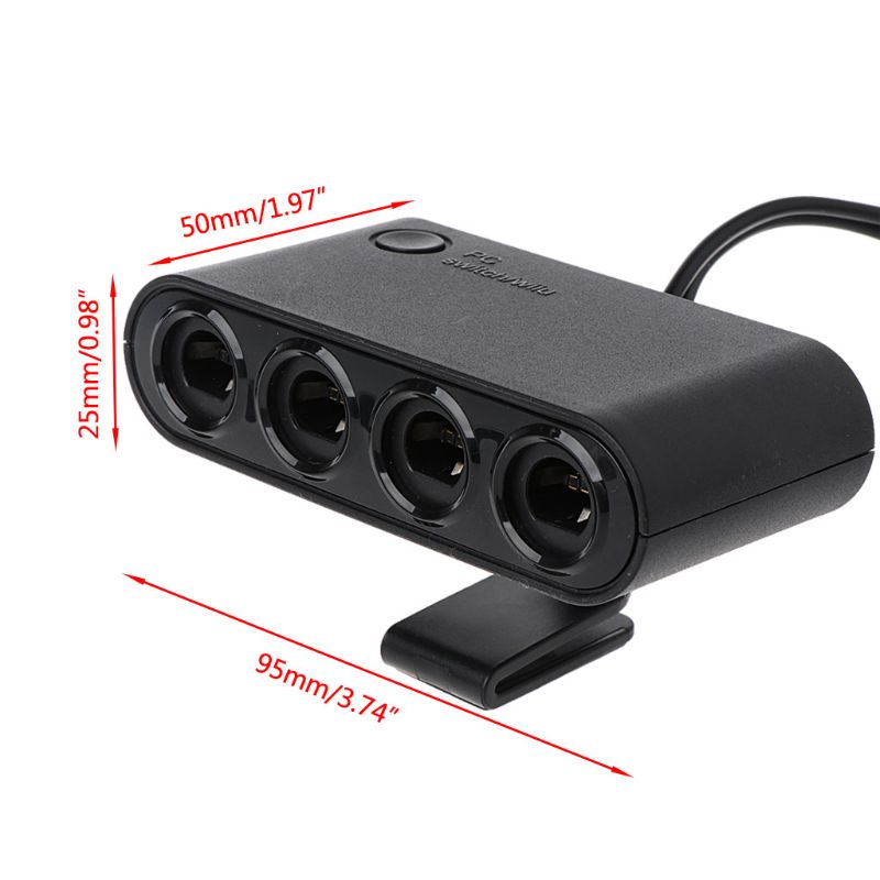 3 In 1 4 Poorten GC Handvat om Wiiu/PC/Switch Converter Adapter voor PC Game GameCube GC controllers Accessoires D08A
