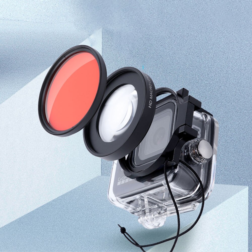 Praktische Actie Camera Duiken Lens Filte Installeren Macro Fotografie Professionele Aluminium Portable Voor Gopro Hero 9 8