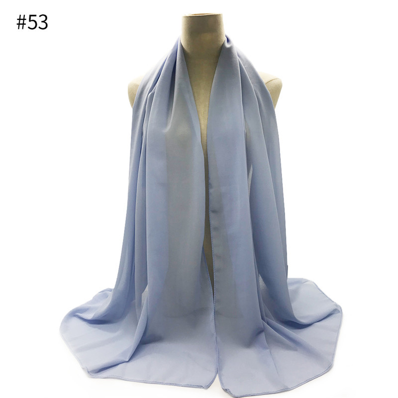 Femmes longue enveloppe en mousseline de soie jaune soirée fête étole mariage mariée demoiselle d'honneur enveloppement 16 couleurs cap vert menthe jaune: 53 Lit-blue