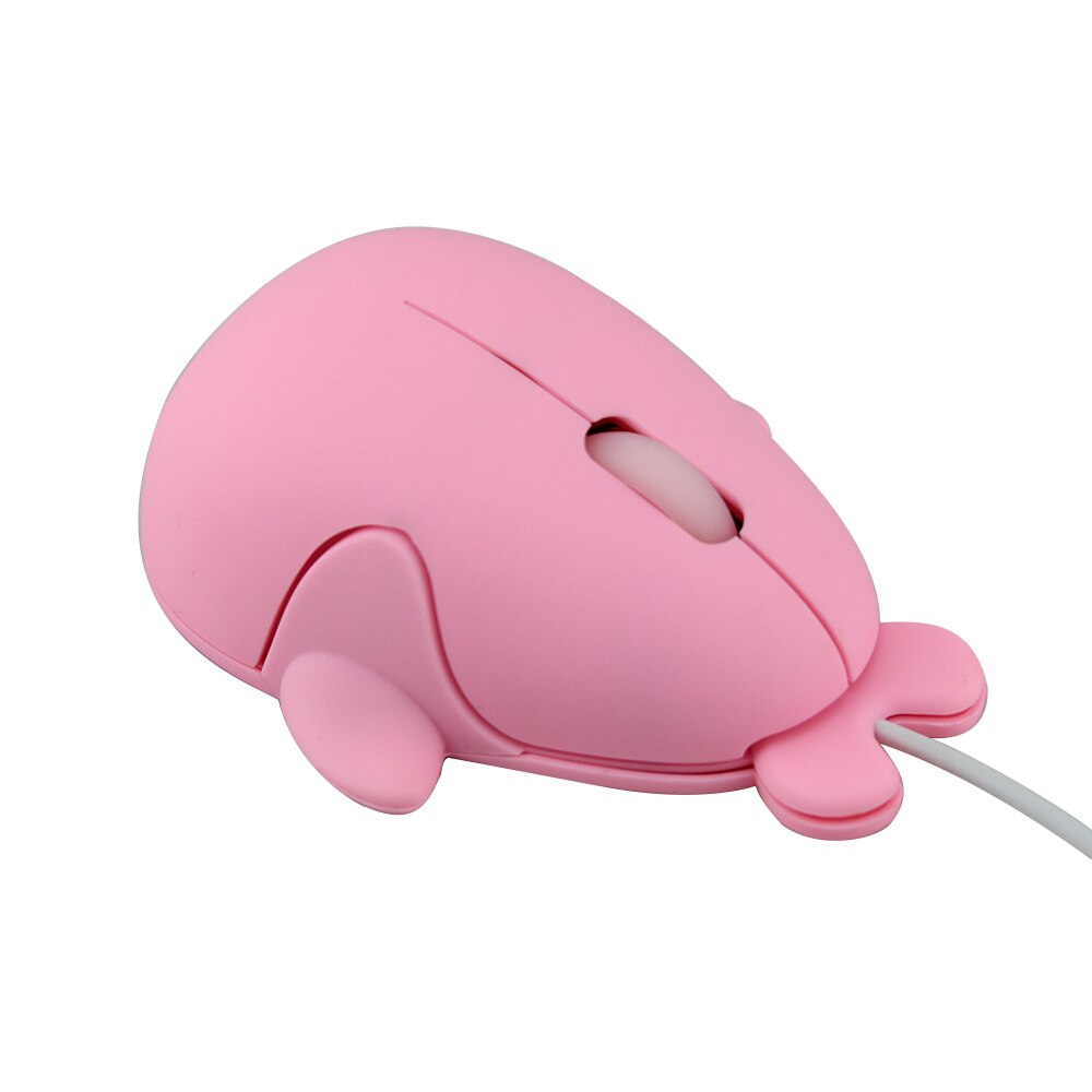 CHYI Wired Cute Animal Shape Pink Computer Mouse USB Optical 3D Optical Portable Mause 1600 DPI Mice for Children Laptop