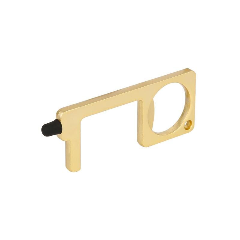 Portable Door Handles Contactless Safety Door Opener Safety Protection NO Touch Brass Key Opener Kits Safety Door Opener