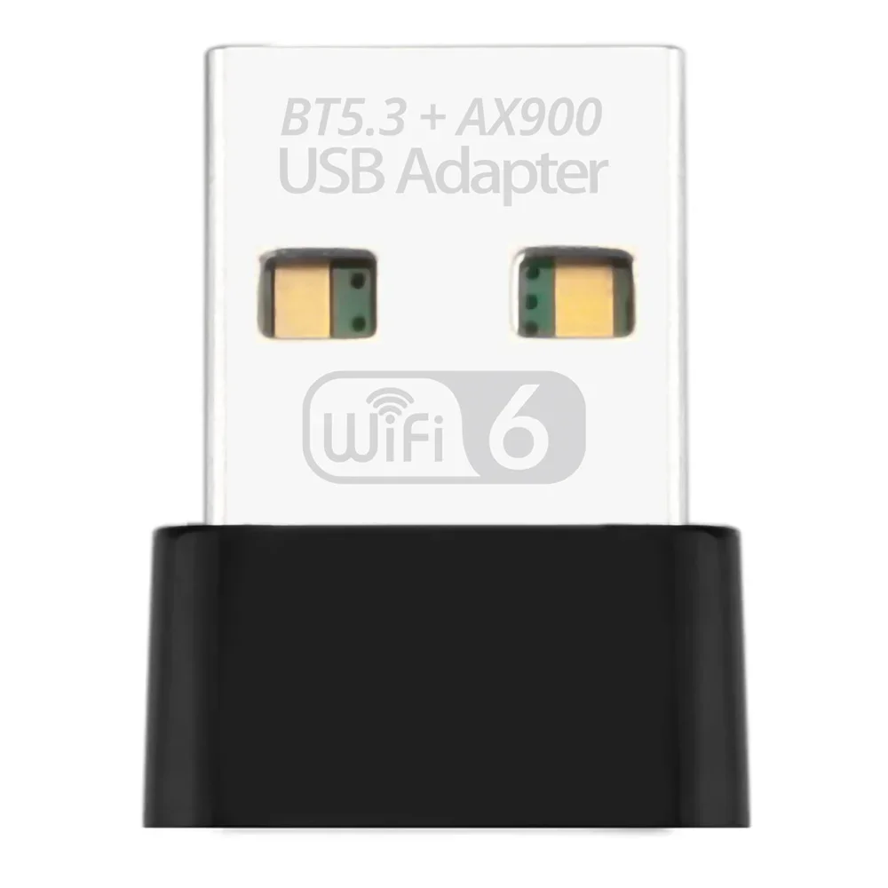 WiFi 6 AX900 900Mbps USB Adapter 2 in 1 Bluetooth 5.3 Wifi6 2.4G&5Ghz USB Dongle Receiver Free Driver For Win 10/11: black