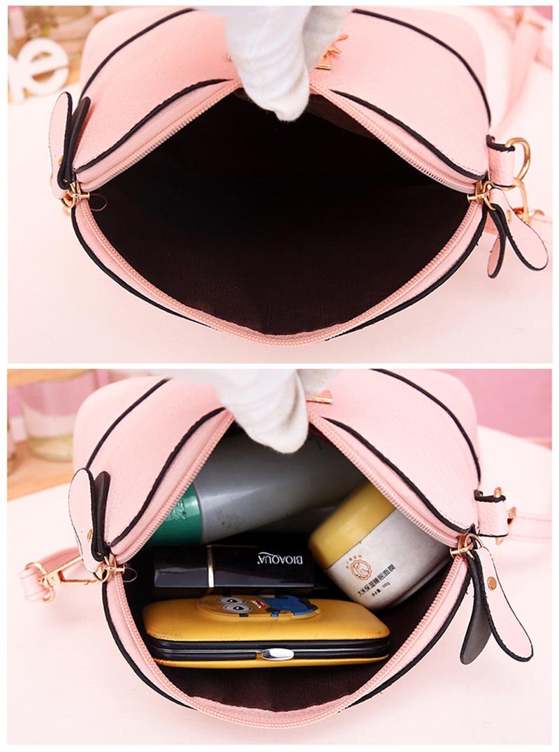 Bolsas feminina pu lær kvinner skulderveske kvinnelig veske hjort anheng håndvesker jente mini crossbody ingen lomme enkelt glidelås