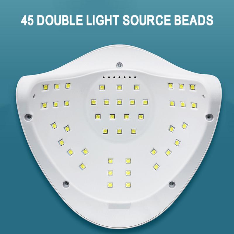120w uv led gel neglelampe lak tørretumbler lys auto-sensing sol  x5 max 10s/30s/60s/99s smart timing nail art værktøjer