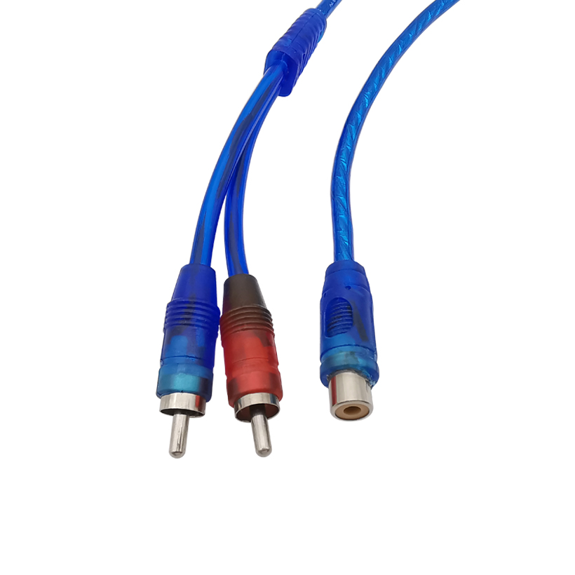 1 Uds. 1 macho a 2 hembra/1 hembra a 2 conector RCA macho Y Cable divisor adaptador Cable convertidor para teléfono MP3 de coche