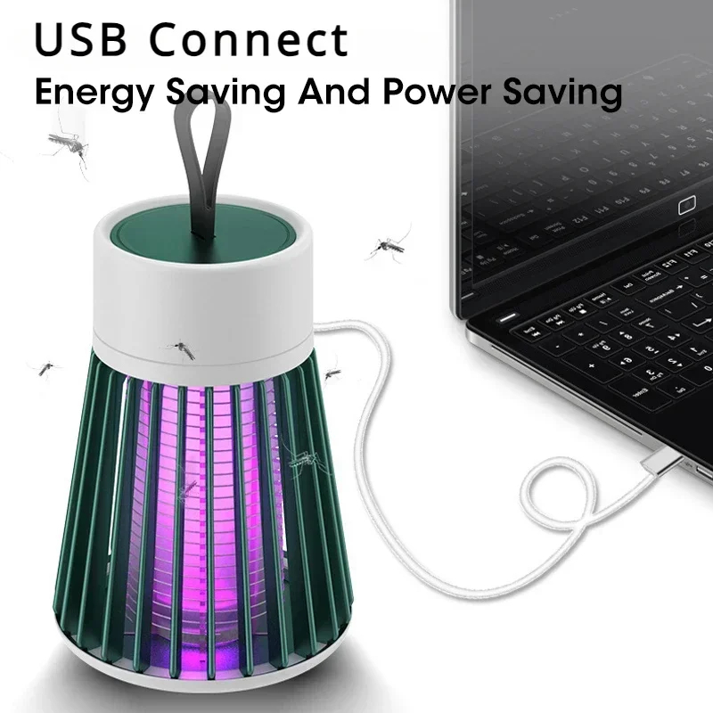 Lámpara antimosquitos de descarga eléctrica, Exterminador de insectos impermeable dos en uno para dormitorio, uso al aire libre, Mata polillas, avispas, más, 1 unidad