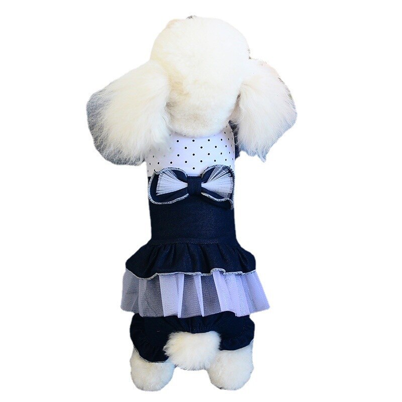 Monos de Estilo Princesa de cuatro patas para perro, ropa de otoño e invierno para mascotas, ropa de Chiuhahua