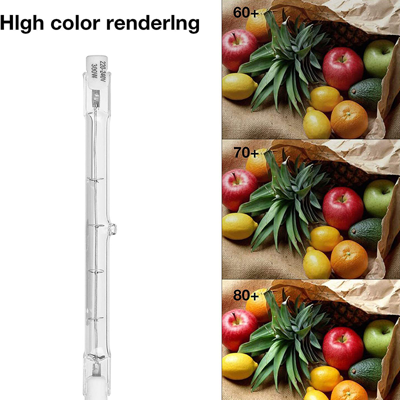 Bombilla halógena R7s lineal de doble extremo para decoración del hogar, lámpara halógena de 100/200/300W, 118mm, AC230V, 1 unidad