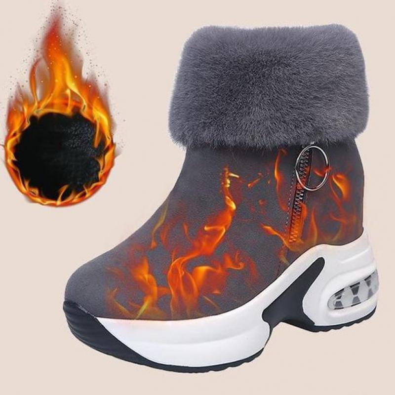 Vrouwen Enkellaars Warm Pluche Winter Schoenen Voor Vrouw Laarzen Hoge Hakken Dames Laars Vrouwen Snowboots Winter Schoenen Hoogte toenemende