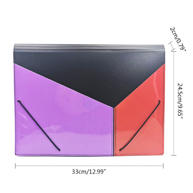 A4 Expanding Multi-layer File Folder Document Organizer 13 Pockets Accordion Bag DXAB