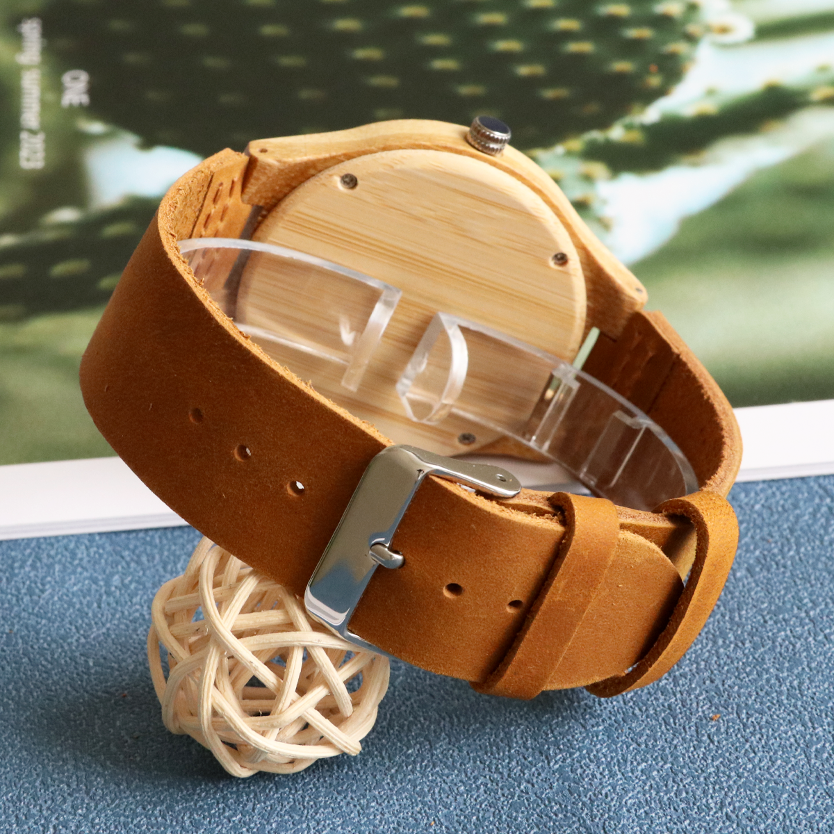 Træarmbåndsur til mænd klassisk træur læderurrem kvarts armbåndsure træur til mænd reloj hombre