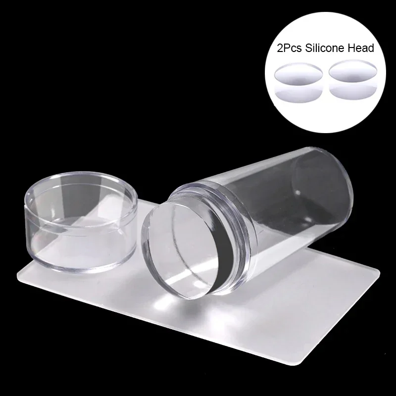 Silicone Transparent Template Seal Stamper Scraper Stamping French Manicure Plate Stamp Stencil Nail Stamp Art Embossing Tools: GRAY