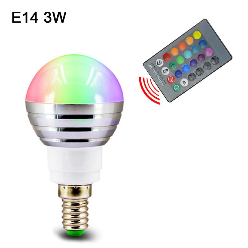 15W Bluetooth Smart Bulb LED 5W 10W RGB Magic Lamp E27 Color Change Light Bulb Smart Home Lighting Compatible IOS/Android: RGB E14 3W