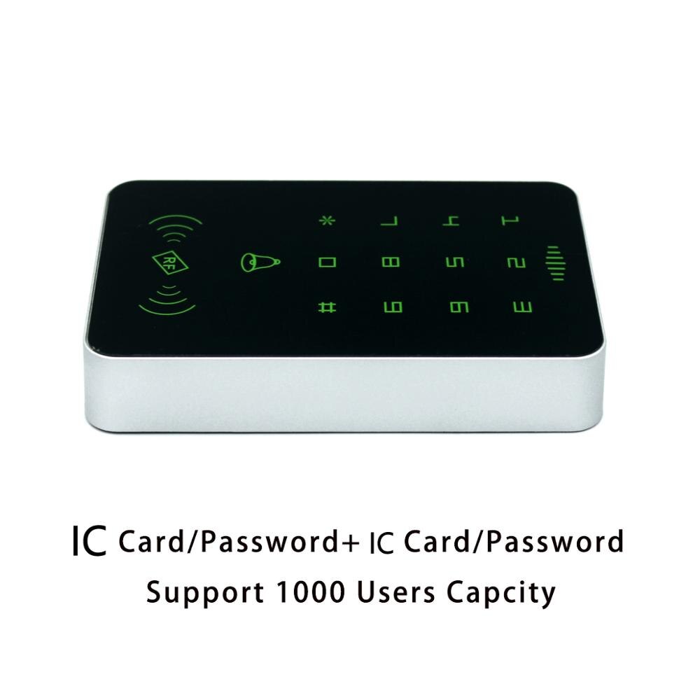 RFID Access Control Keypad Digital Panel 13.56Mhz Door Lock Card Reader System Smart Door Access Control System 1000 User