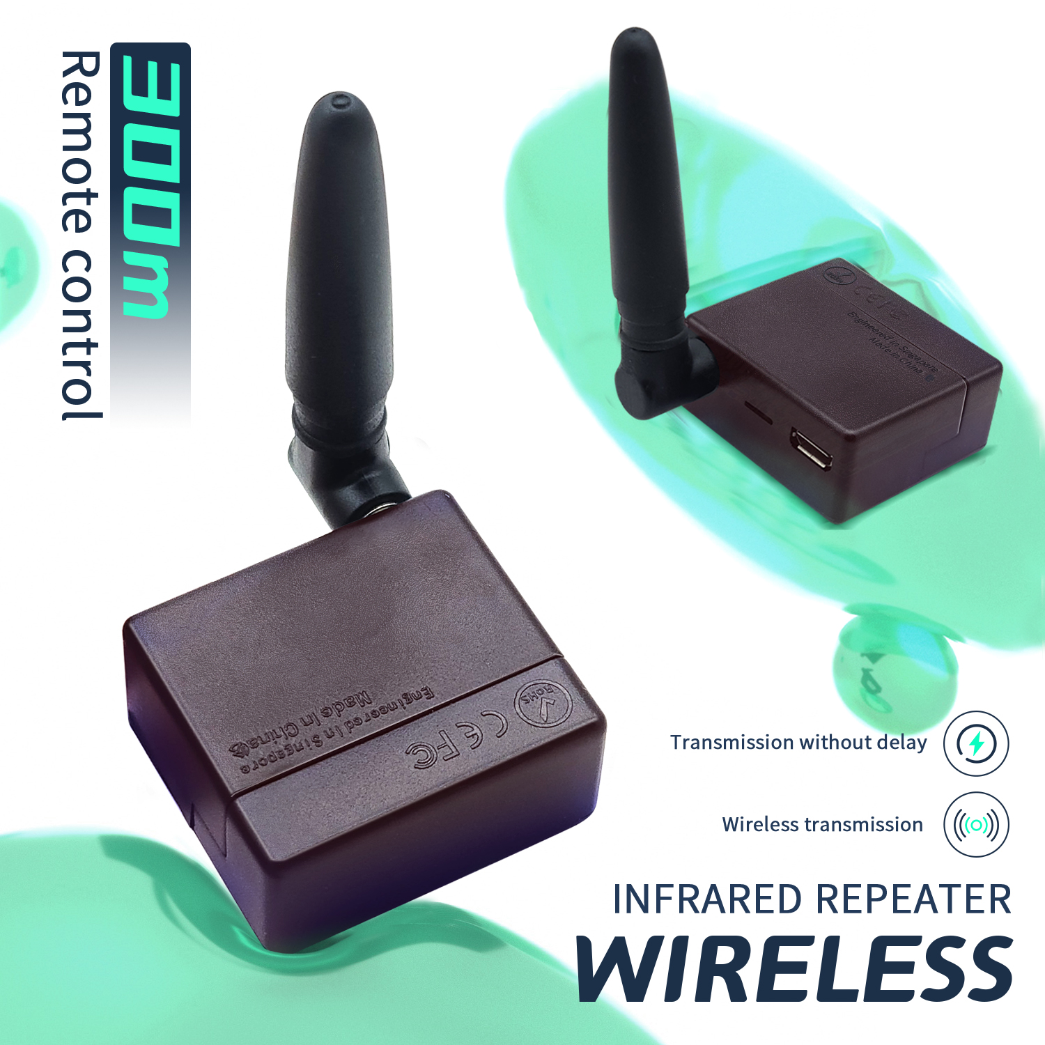 Wireless Infrared Repeater Remote Control - USB Receiver Infrared Audio and Video Device Compatible Remote Control Kit