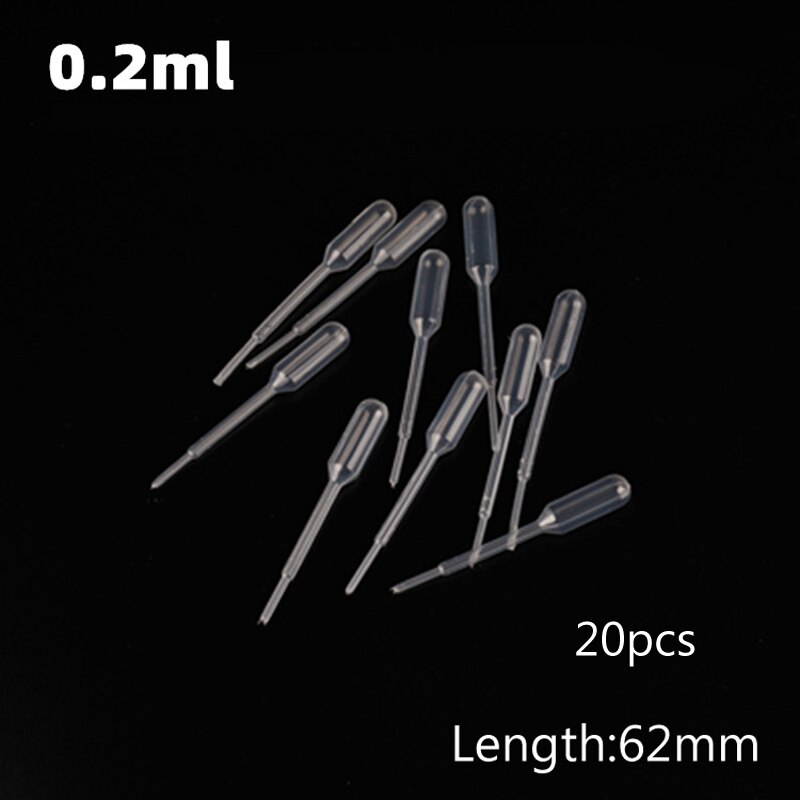 Plastic Transferpipetten Dropper Modellen Hobby Schilderen Gereedschap Accessoire Met Andere Producten: 0.2ml 20pcs