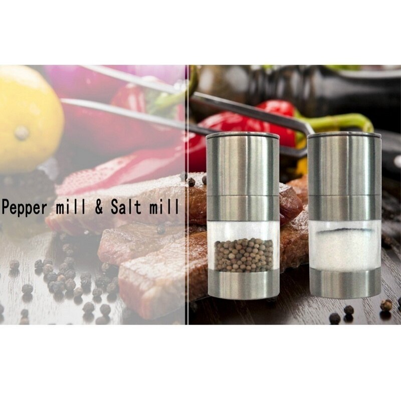 Handleiding Zout Pepermolen Grinder Rvs Kruiden Muller Keuken Tool Accessoires Slijpen Fles Spice Sauce Grinder