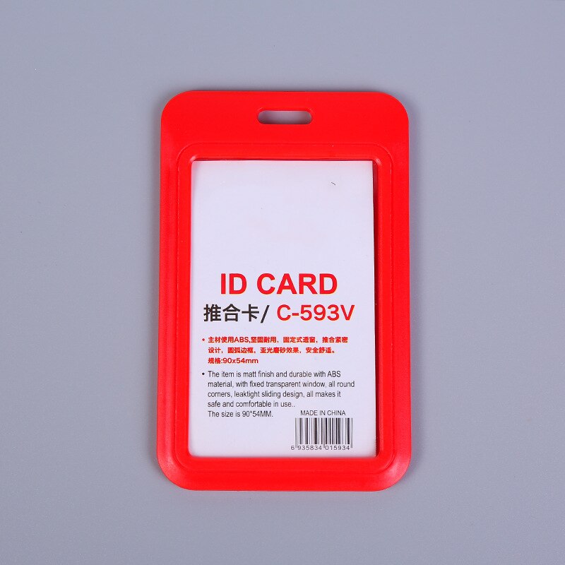 Doctor Nurse ID Card Pass Holder Student ID Card Holder Bus Pass Business Card Case Acrylic Nurse Badge: Red