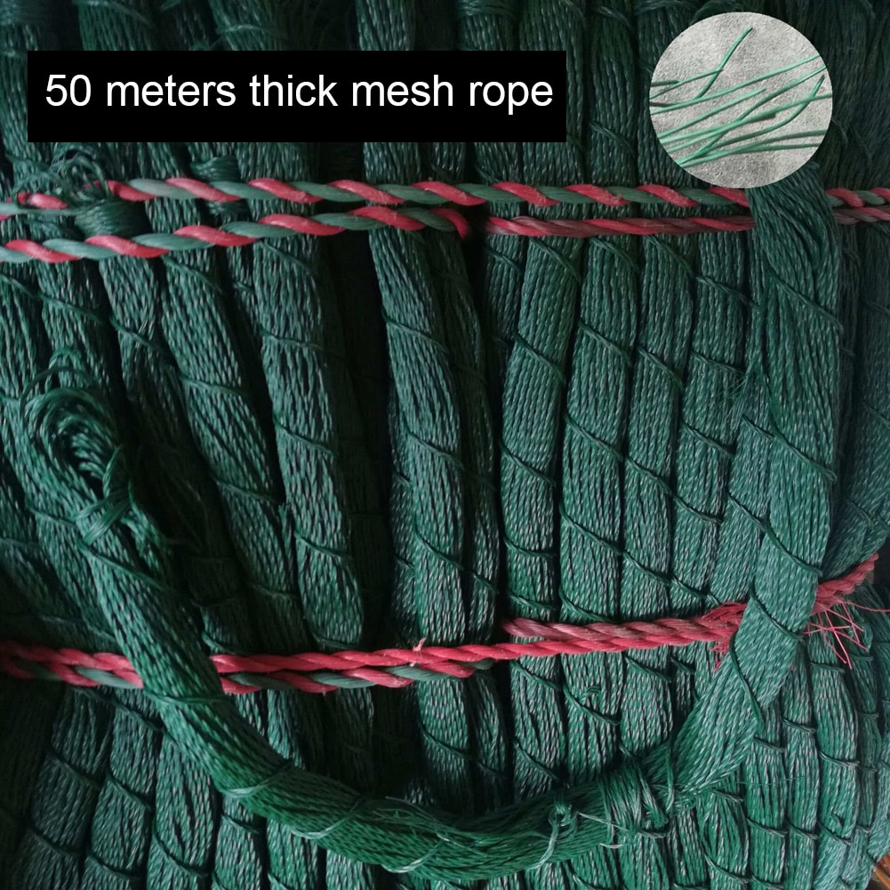 Red de pesca de nailon, trampa de malla para peces pequeña y firme, red de enmalle de monofilamento, accesorios de aparejos de pesca al aire libre