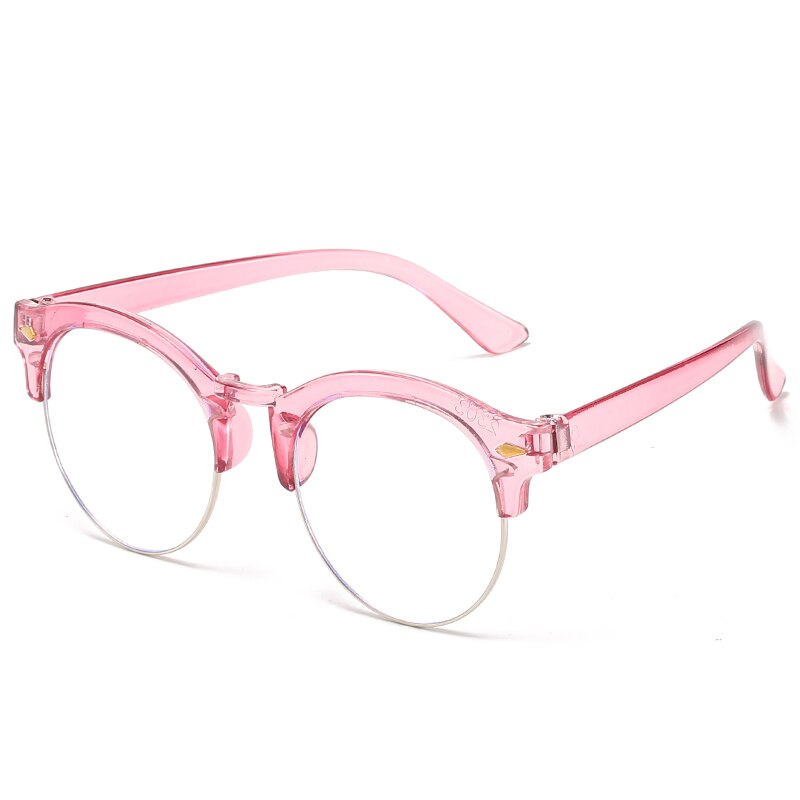 Anti-blau Licht freundlicher Brille Junge Mädchen Spiel lesen Computer schutzbrille Klar freundlicher Runde Anti Blau Brillen: 3-DJ2303-C3
