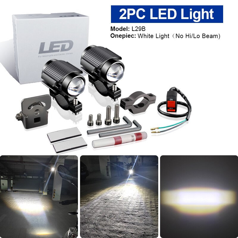 Motorrad Scheinwerfer LED Scheinwerfer Scheinwerfer Nebel Kopf Licht Für BMW R1100RT R1100RT R 1100 RT K1600GT GTL R1200RT K1300R K1300: 2Stck L29B Weiß