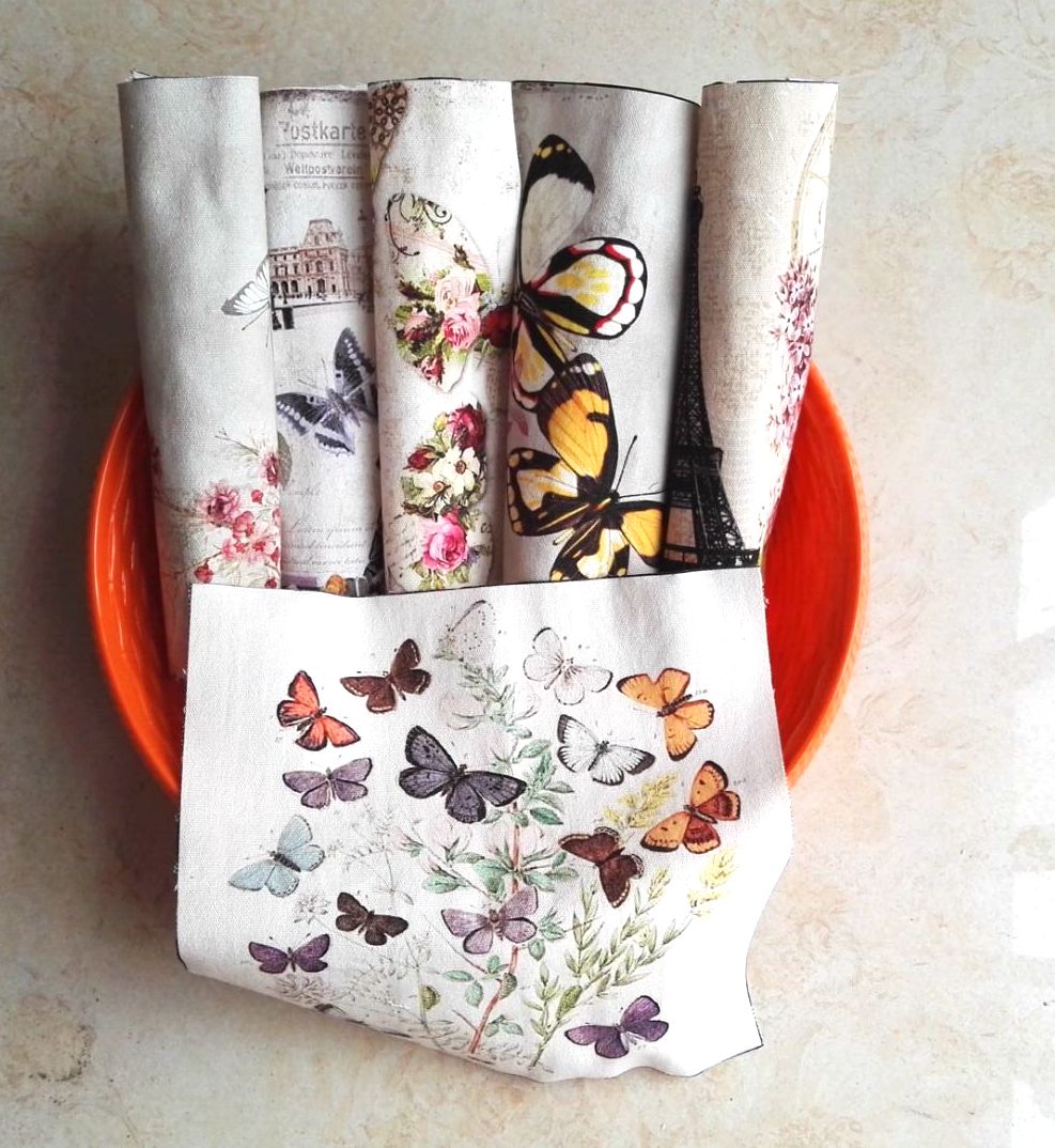 Retro Vlinder Digital Printing Patchwork Eiffeltoren Hand Doek 100% Katoen Hand Geverfd Diy Stof Thuis Decora