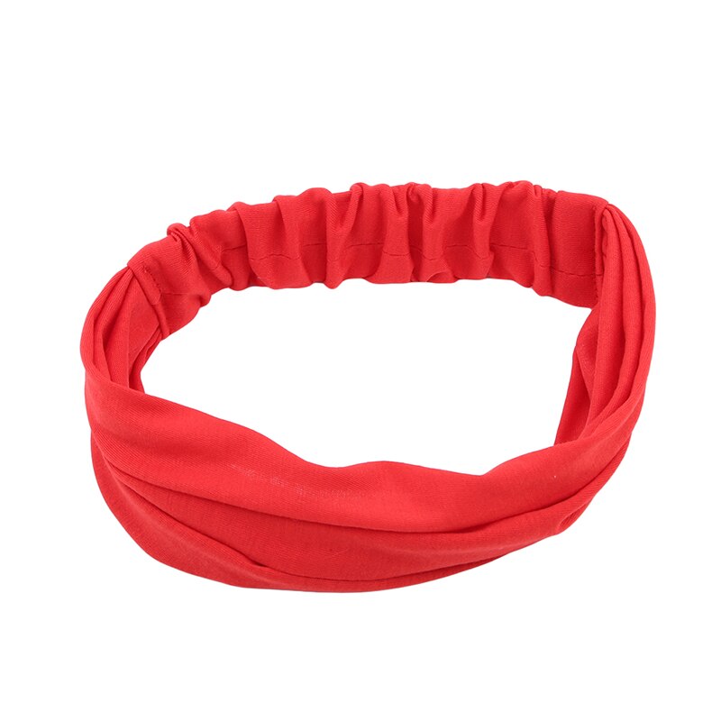 Stof Elastische Yoga Hoofdband Effen Kleur Brede Haarband Voor Vrouwen Yoga Haarband Sport Hoofdband Haar Accessoires: red
