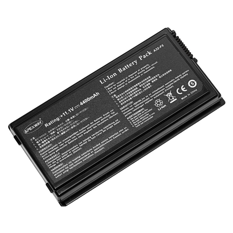 Apexway A32-F5 Laptop Battery for ASUS F5C F5M F5R F5SL F5V F5VL X50 series X50M X50R X50SL X50VL 90-NLF1B2000Y 6 Cells