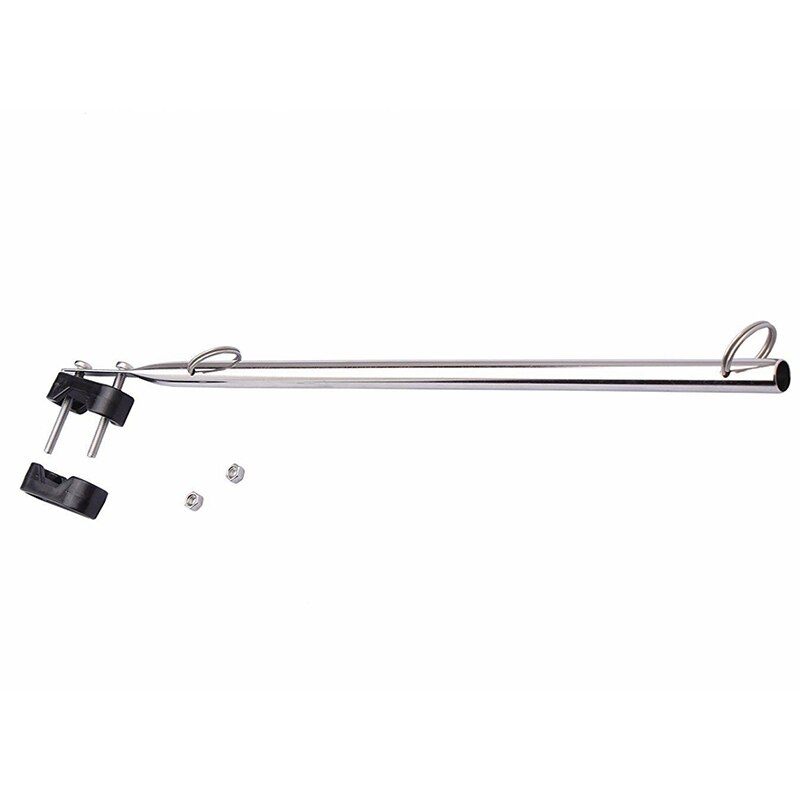 2x 14 tums flaggstångshållare rostfritt stål 7/8 tum 1 tum skenfäste för båt/yacht