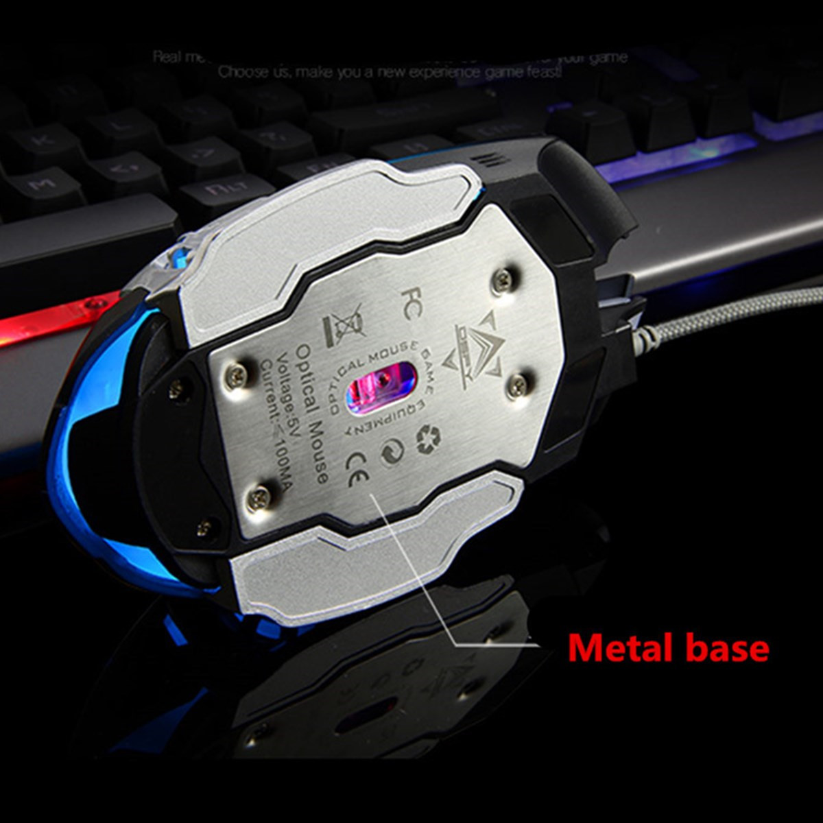 Changeable LED Panel Luminous Wired Key Board Ergonomic Gaming Mechanical Keyboard and Mouse Sets For Game Computer Keyboard