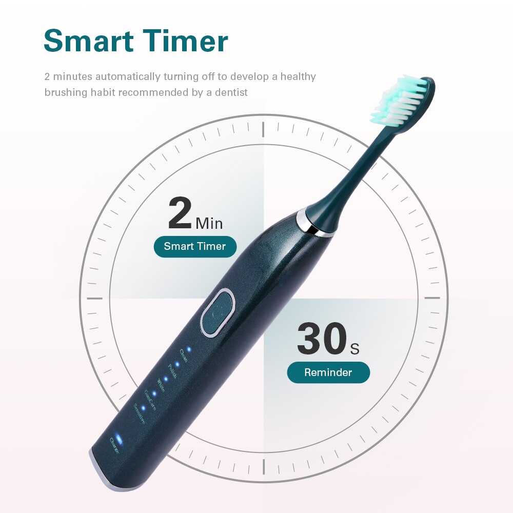 VIP Ultrasonic Sonic Electric Toothbrush 10 Mode USB Rechargeable Electronic Tooth Brush Waterproof Teeth Whitening Dental Brush