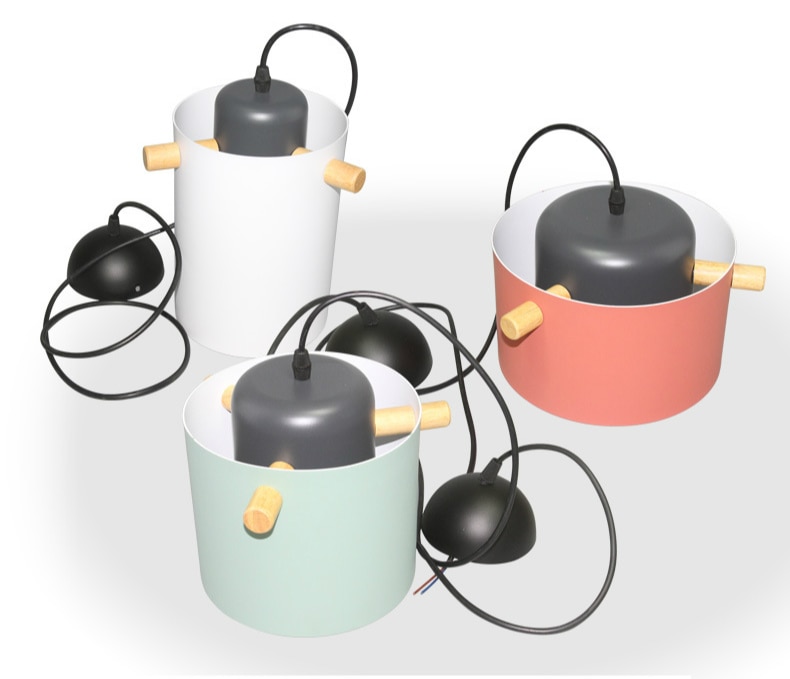 Nordisk trä pendelbelysning armatur hängande lampa armatur upphängningslampor kök matsal säng modernt trä