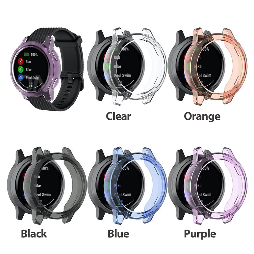 Protective case for Garmin Vivoactive 4 4S TPU cover slim Smart Watch bumper shell for Garmin Active S ActiveS