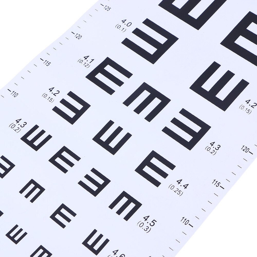 Thick Eye Chart Visual Testing Chart for Home School (White)