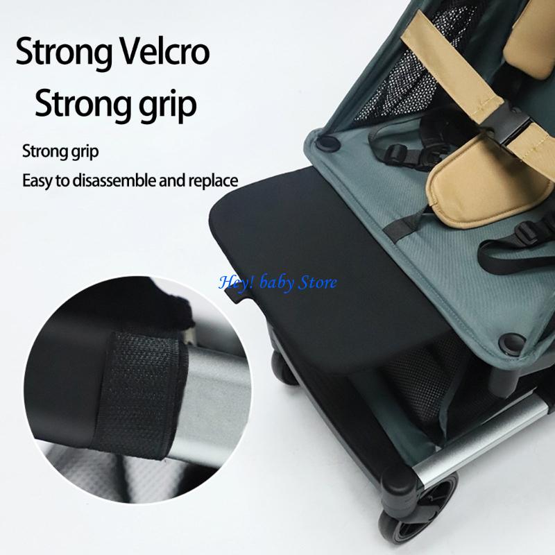 Q1fe breathable oxford fabric stroller leg rests/footrests/foot pads with secure straps and anti-slip panel for the