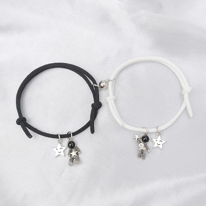 European magnetic win astronaut couple bracelet for lovers milan rope astronaut bracelet for couple jewelry zr -12