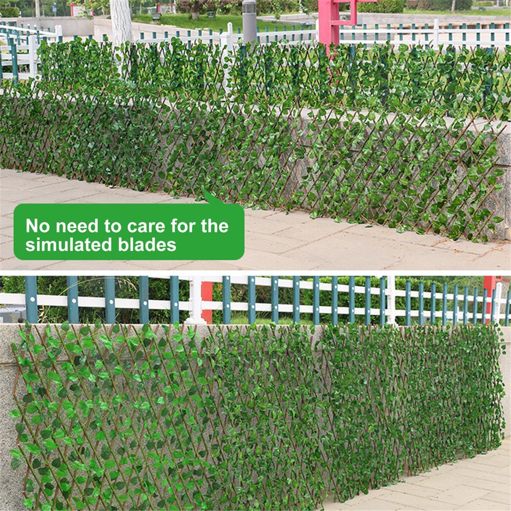 Kunstig have plante hegn uv beskyttet privatliv skærm udendørs indendørs brug haven hegn baghave hjem indretning grønne vægge