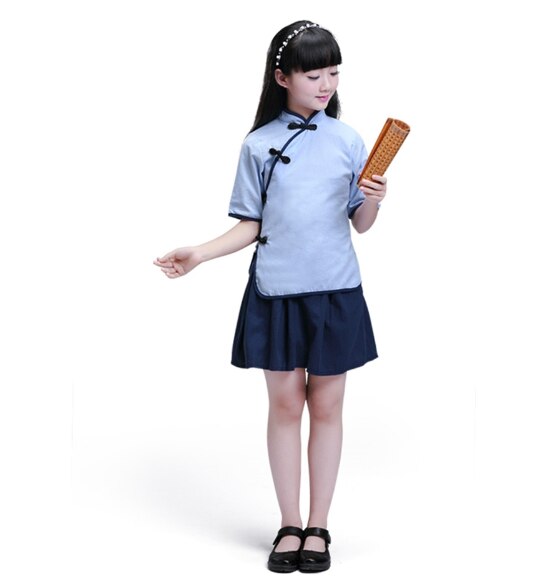 Children Chinese Clothing HanFu Boys Kung Fu Wushu Girls Chinese Cheongsam Year Dress Kindergarten School Uniforms Kids Set