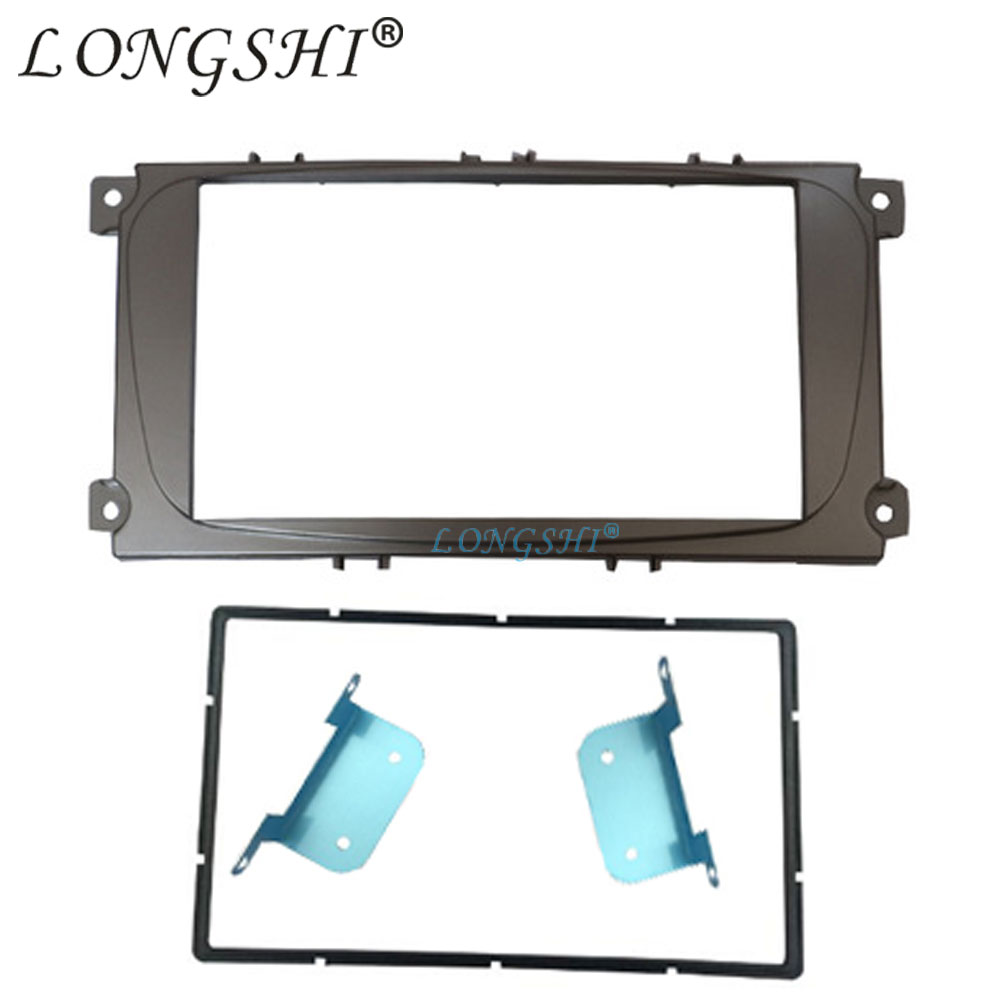 Fascia de Radio de coche de 2 Din para Ford Focus II, Mondeo Kuga s-max c-max Galaxy II, Kit de tablero estéreo compatible con instalación, Marco embellecedor de fábrica 2di