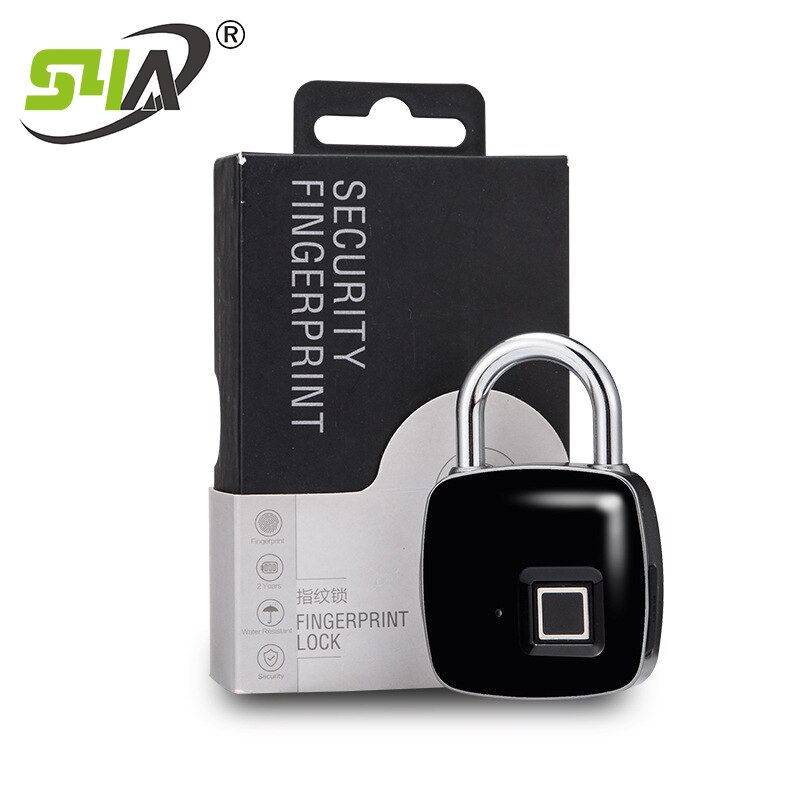 Waterproof USB Rechargeable Lock Anti-Theft Security Keyless Smart Fingerprint Lock Fingerprint Padlock for Door Luggage Case