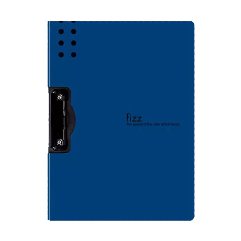 Horizontal A4 Folder 3 Layers Thick Matte Texture Folder Portable Pad Portable Pen Tray Office Metting File Pocket: Dark blue