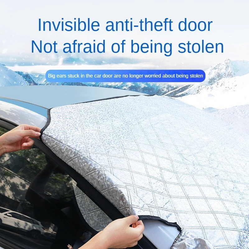 LEIBOO Magnetische Auto Sneeuw Schild Vorst Preventie Vorst Auto Cover Auto Voorruit Zonnescherm Verdikte Sneeuw Schild Auto Jas