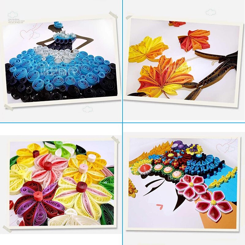 Quilling Quilling Papier einstellen Insgesamt 900 Streifen 9 Arten Gradienten Farben für Heimat Klassenzimmer Einkaufen Hochzeit Dekorationen